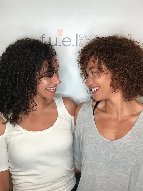 Hair Extensions photo, Denver Colorado. These two girls were so fun to work on as models. We added a(..)